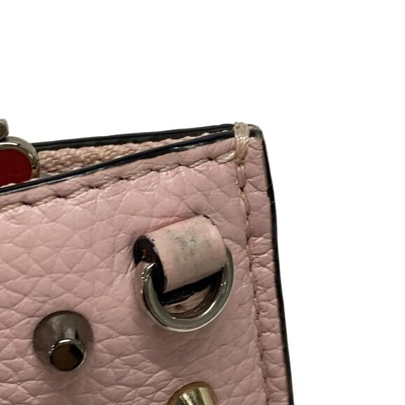 Auth CHRISTIAN LOUBOUTIN Loubi Clutch Pink Leather Clutch Bag - Picture 10 of 15